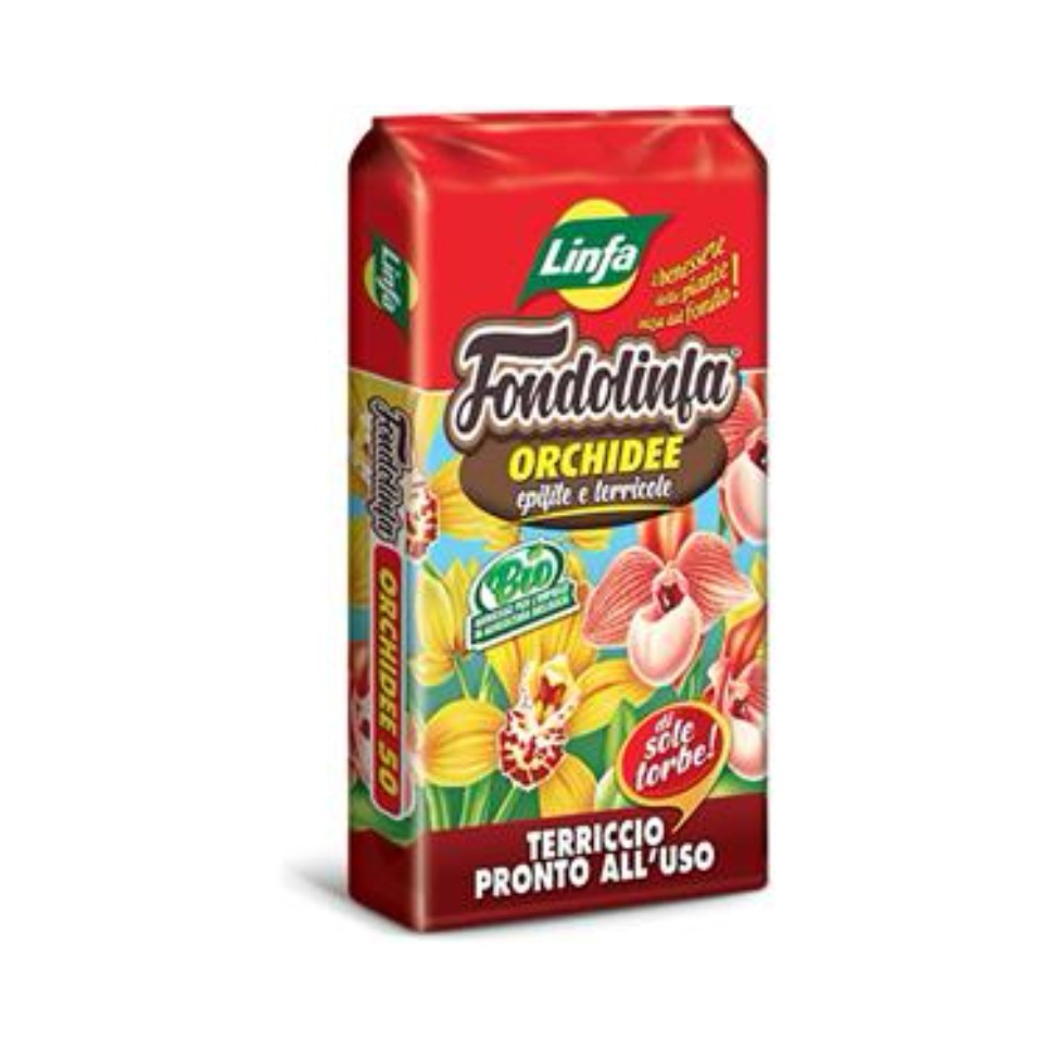 Linfa terriccio orchidee 10L - corteccia di pino e torba