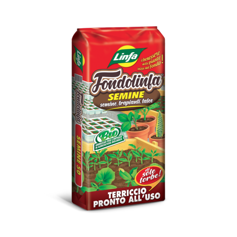 Linfa terriccio professionale per semina 50L - torba e perlite