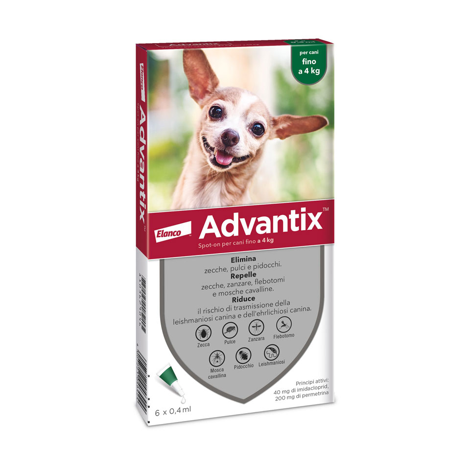 Advantix Spot-on per cani fino a 4 kg (6 pz)