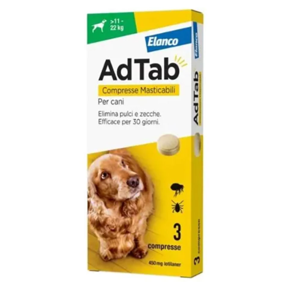Elanco AdTab compresse masticabili per cani 11-22 kg (3 pz)