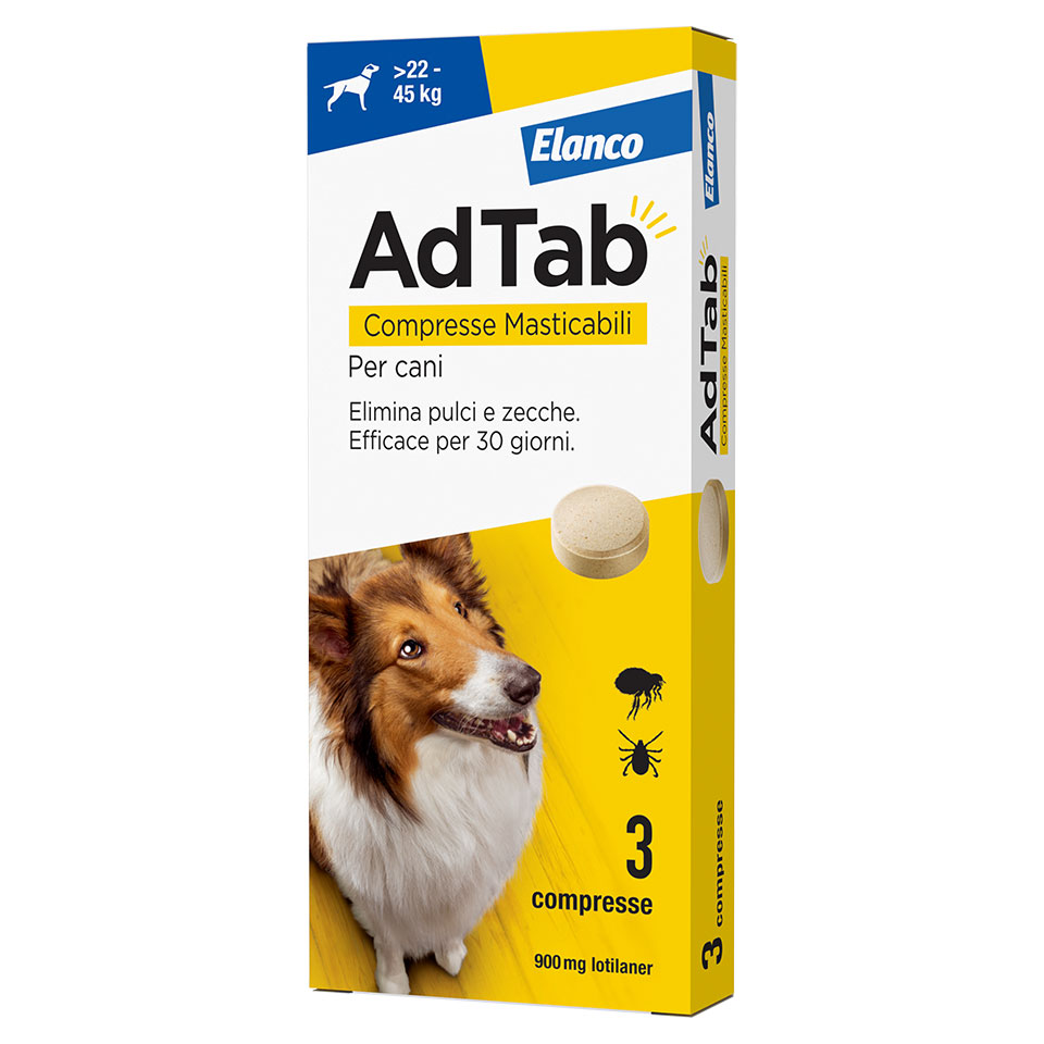 Elanco AdTab compresse masticabili per cani 22-45 kg (3 pz)