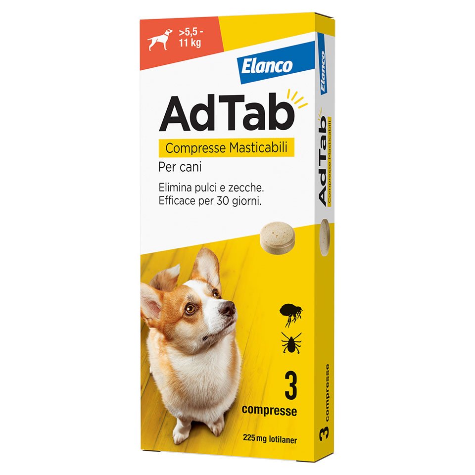 Elanco AdTab compresse masticabili per cani 5,5-11 kg (3 pz)