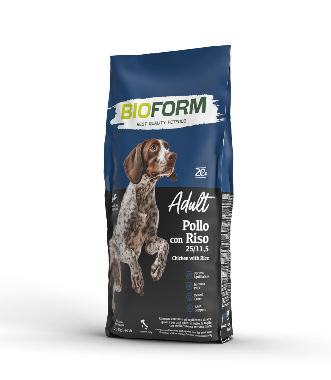 BIO FORM ADULT 25/11,5 POLLO e RISO KG. 20