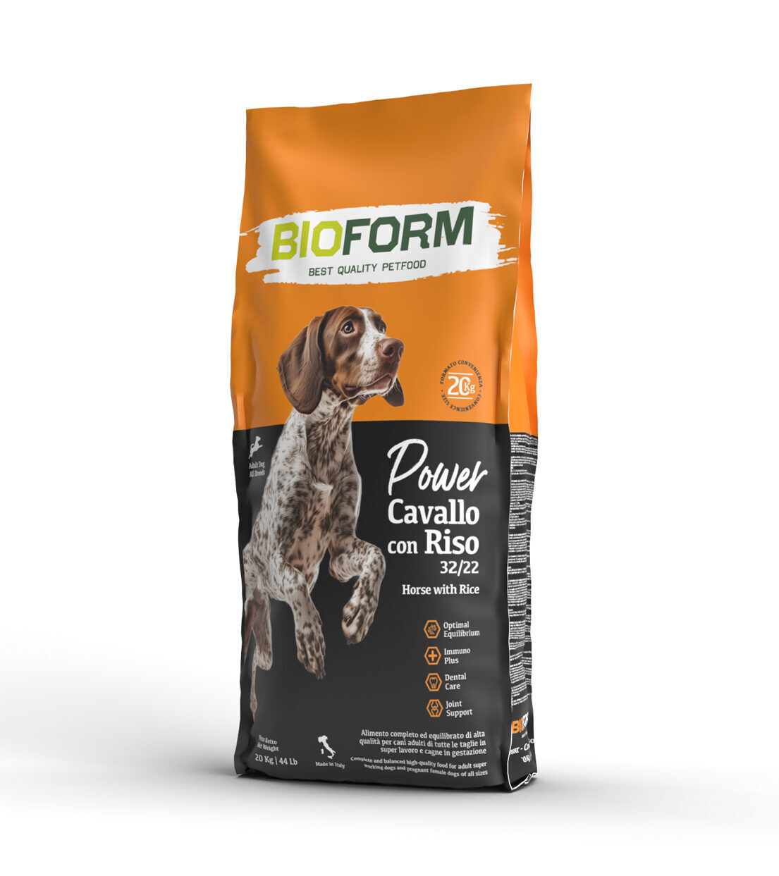BIO FORM POWER 32/20 CAVALLO e RISO KG. 20