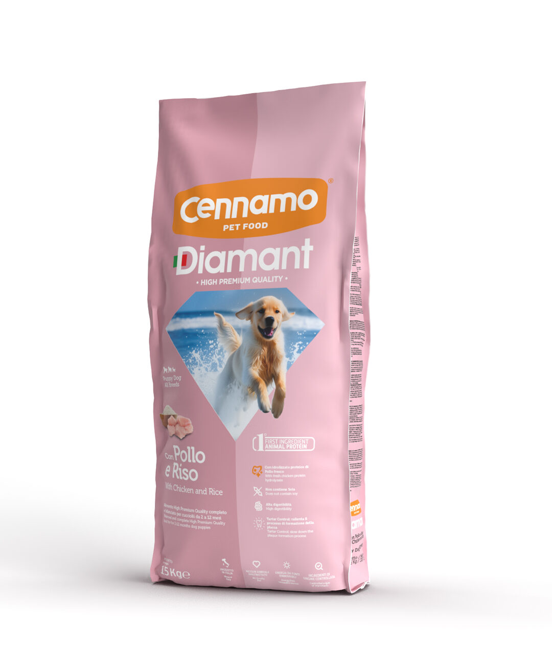 DIAMANT Puppy & Junior Pollo e Riso 15 kg