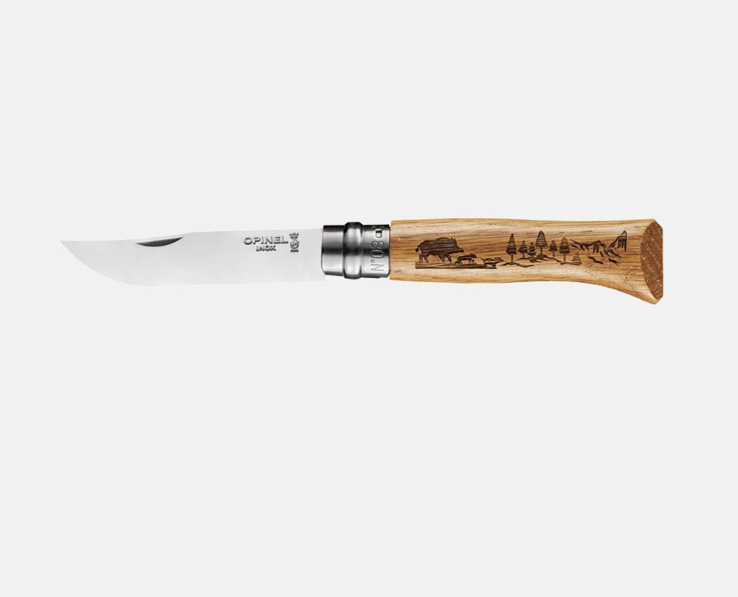 Coltello Opinel animalia cinghiale N.08 acciaio inox