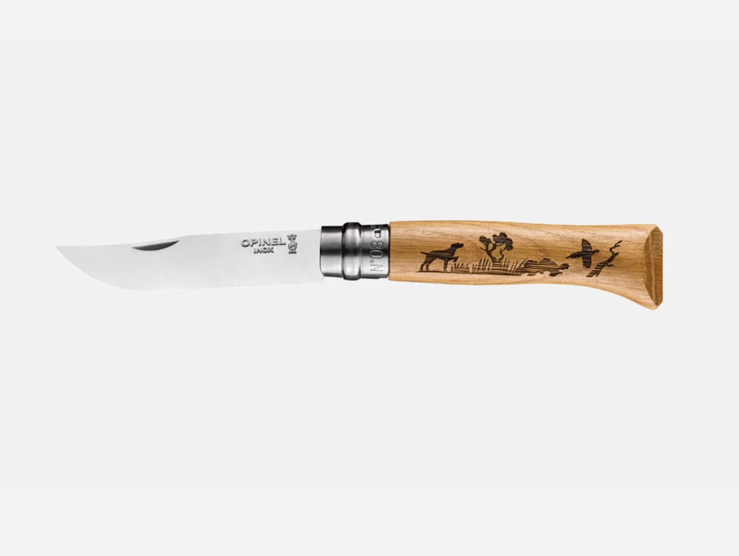 Coltello Opinel animalia cane  N.08 acciaio inox