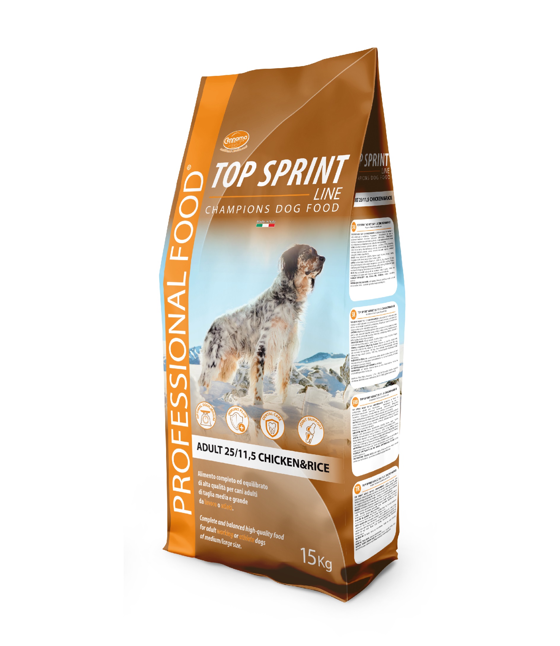 TOP SPRINT Adult 25/11,5 Pollo e Riso Kg. 15