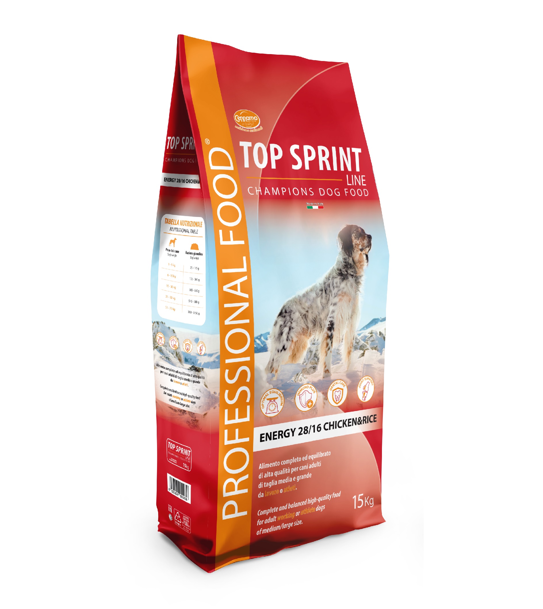 TOP SPRINT Energy 28/16 Pollo e Riso Kg. 15