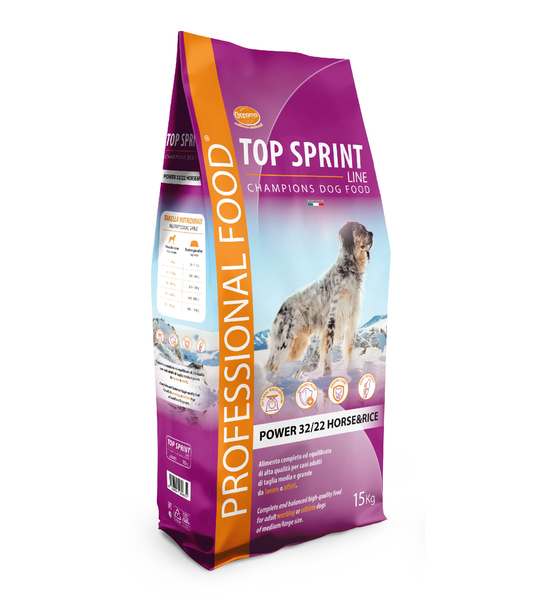TOP SPRINT Power 32/22 Cavallo e Riso Kg. 15