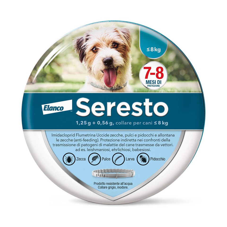 Collare Seresto antiparassitario per cani fino a 8 kg (1 pz)